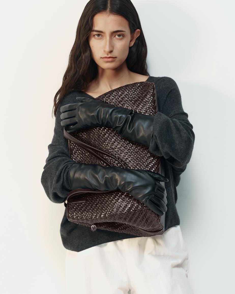 Cannes bag Brown, Braided Leather