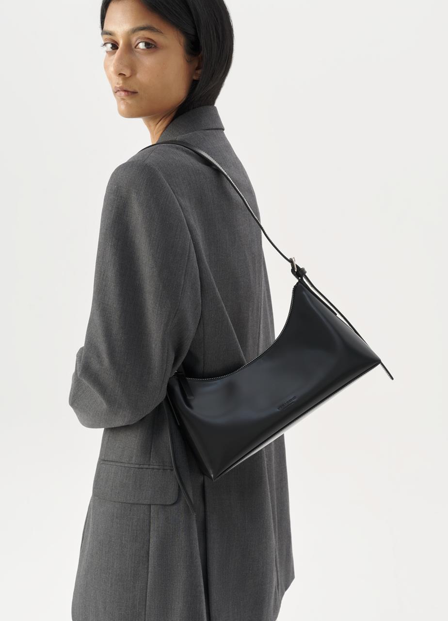 Bari mini sac Noir cuir glacé