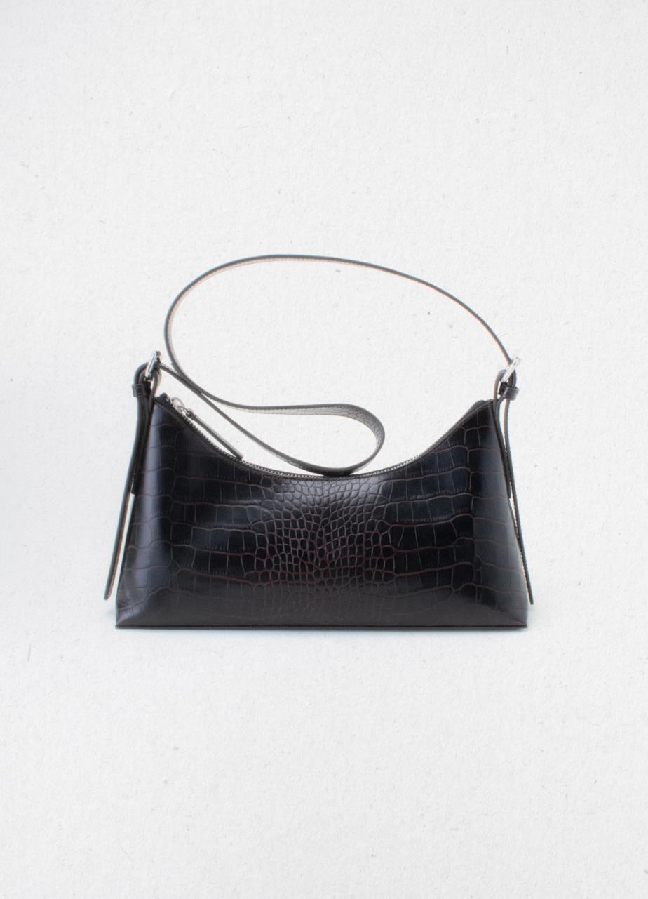 Bari mini bag Brown embossed leather