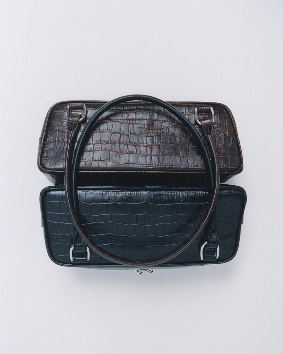 Nomi mini bag Black, Embossed Leather