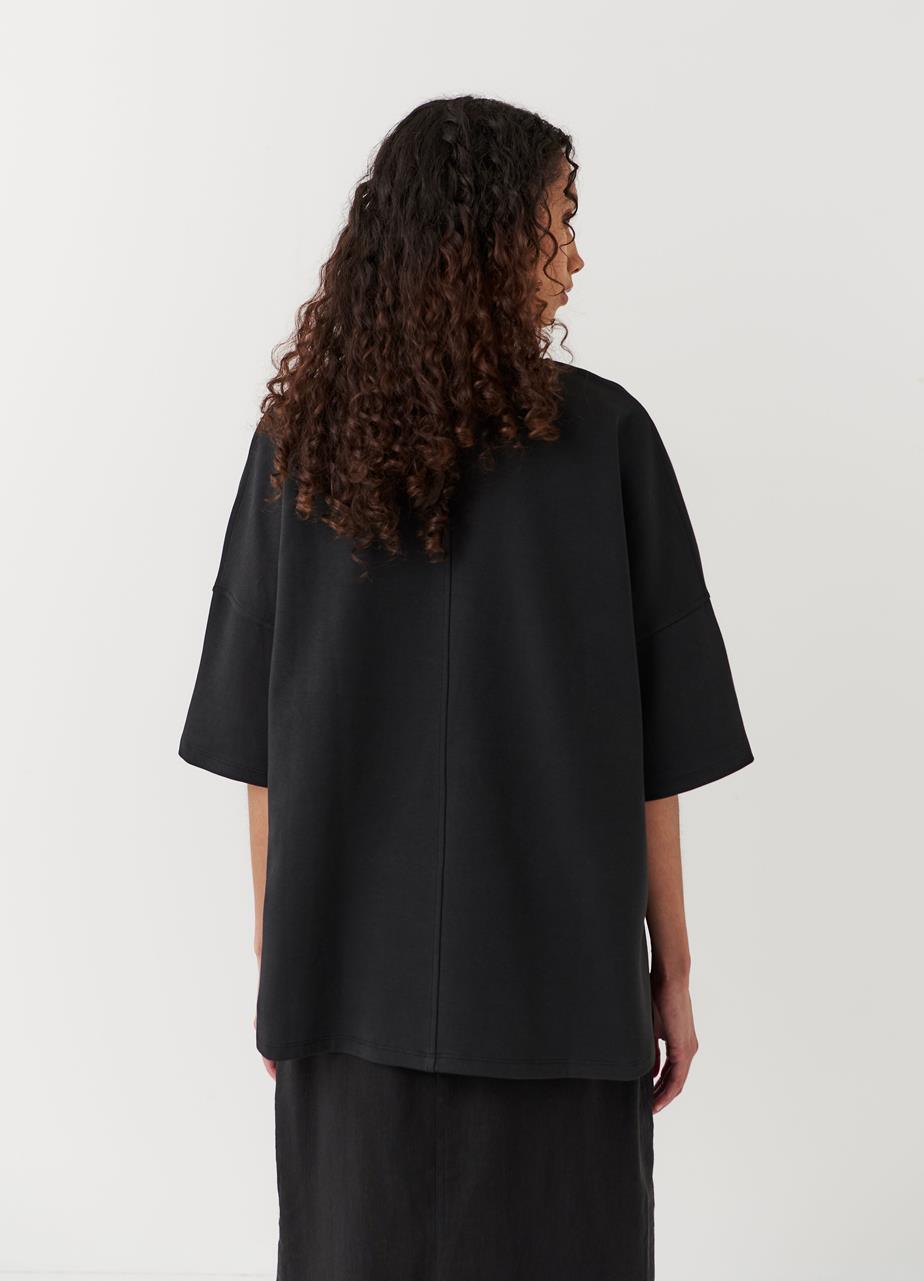 Boxy t-shirt Noir textile