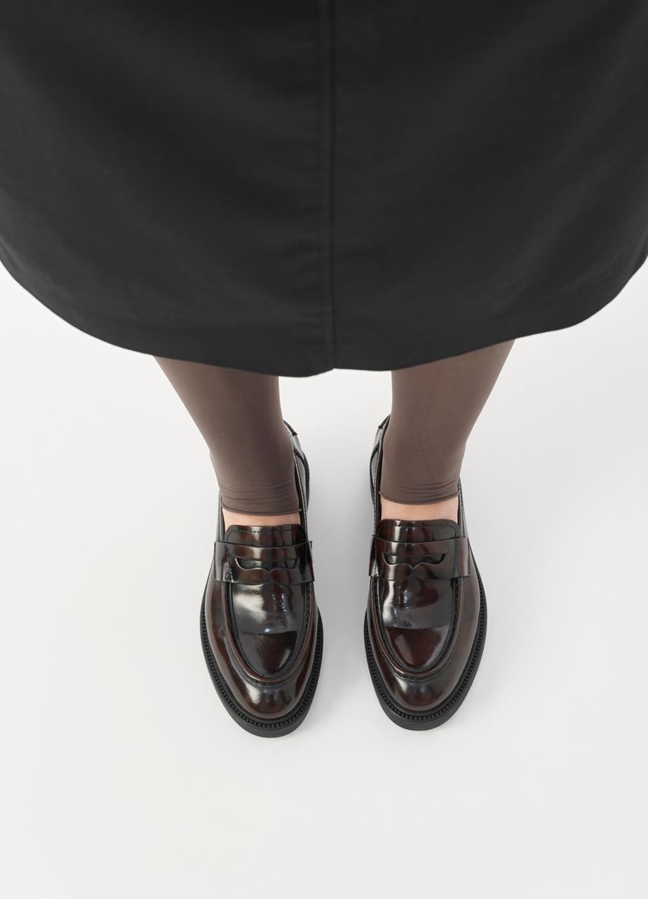 Alex w loafers Brown polished leather