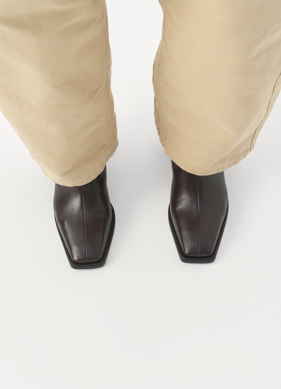Hedda bottes Marron Foncé cuir