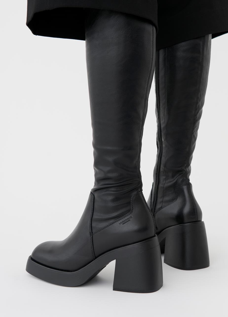 Brooke tall boots Black leather/comb