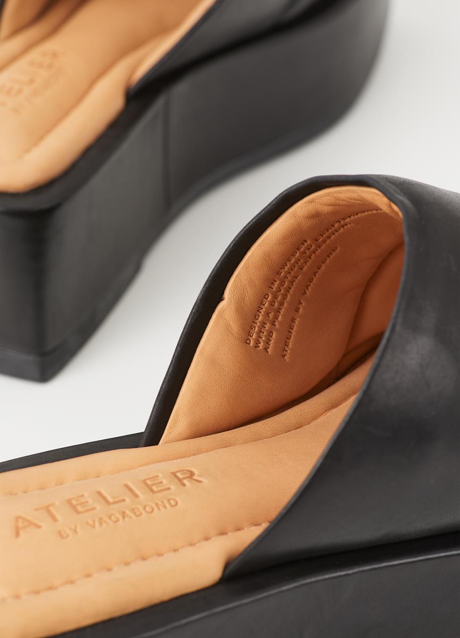 Juno sandals Black leather