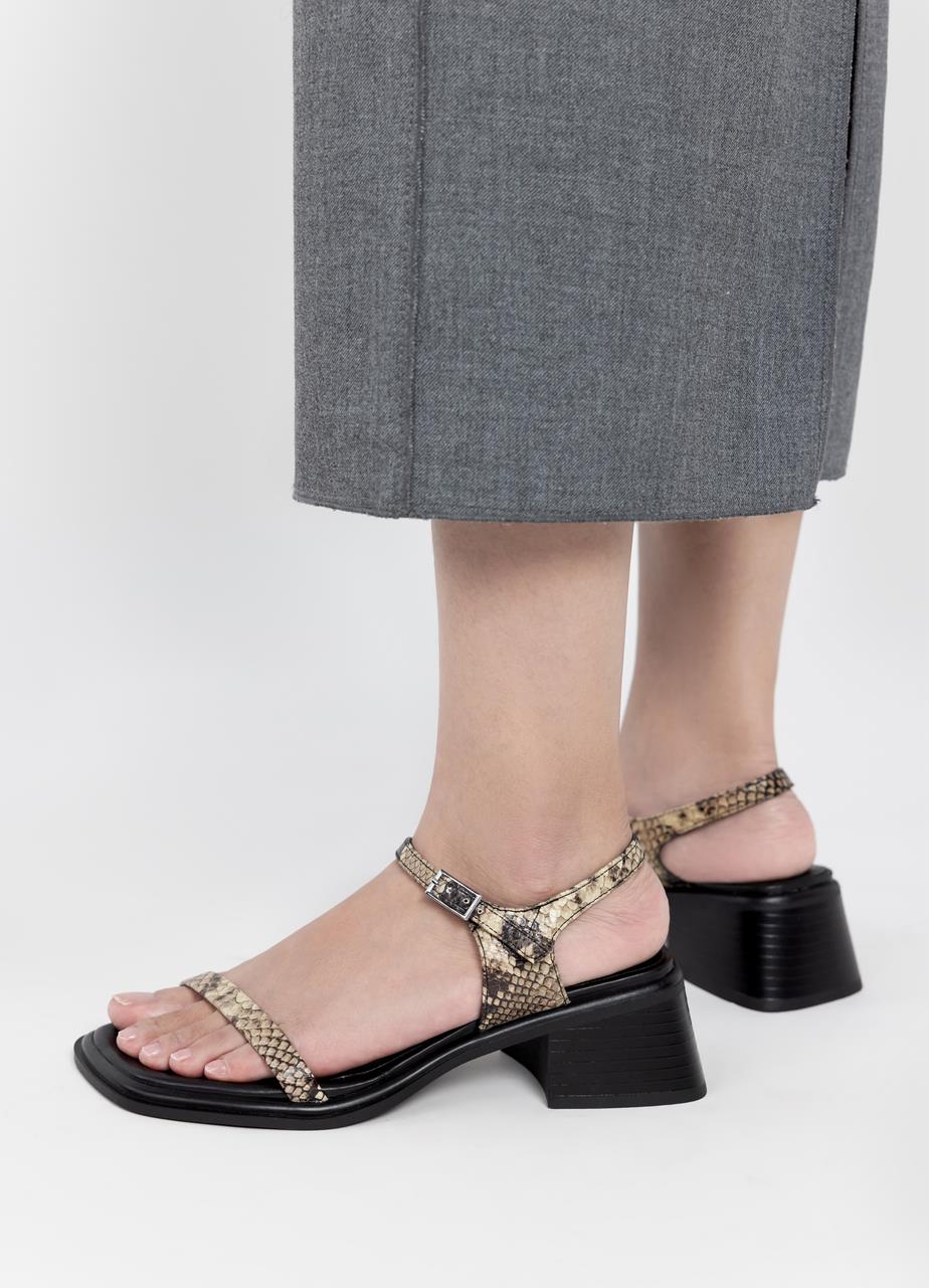 Ines sandals Multıcolour embossed leather