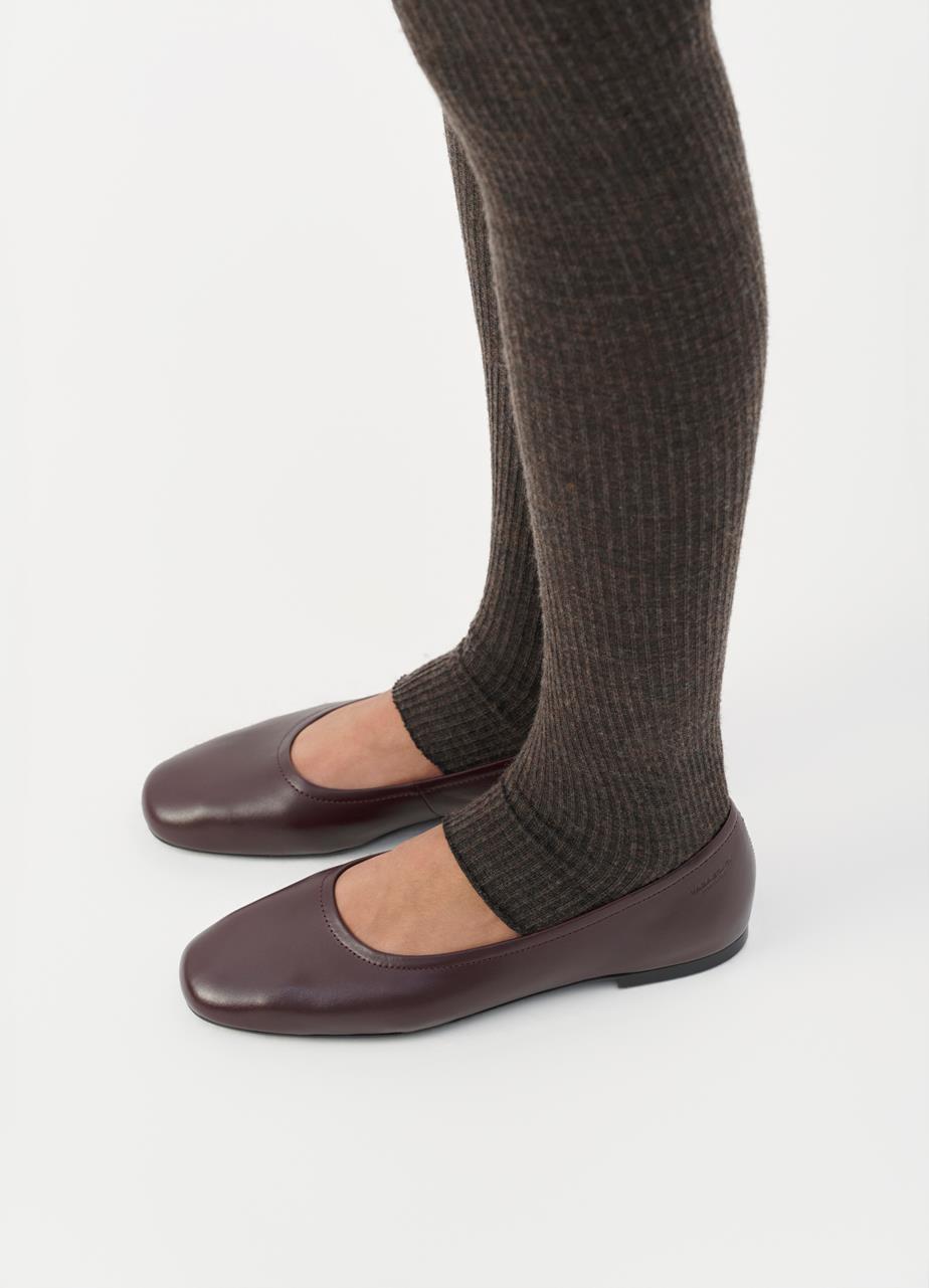 Jolin ballerines Rouge cuir