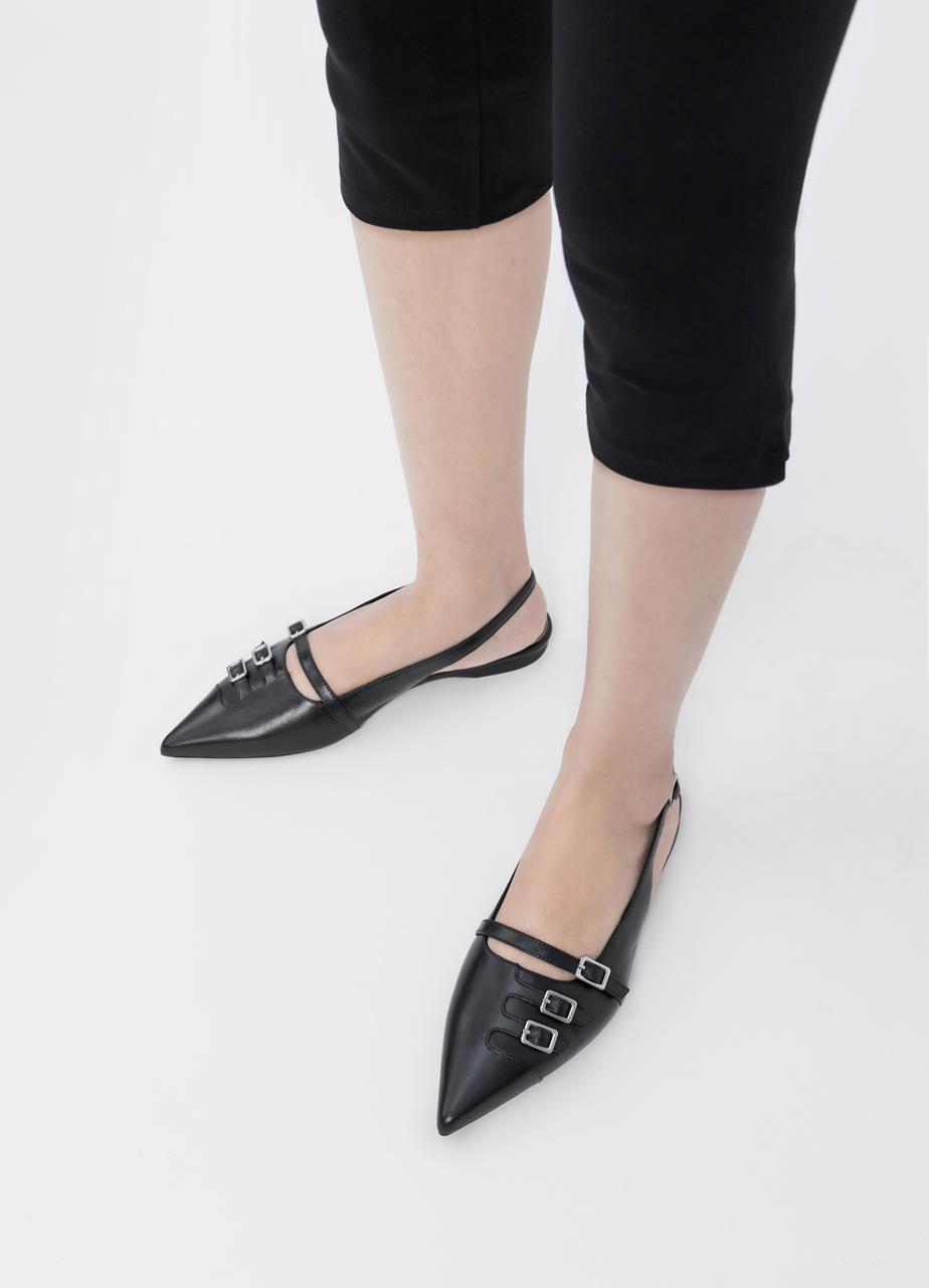 Hermine ballet flats BLACK LEATHER