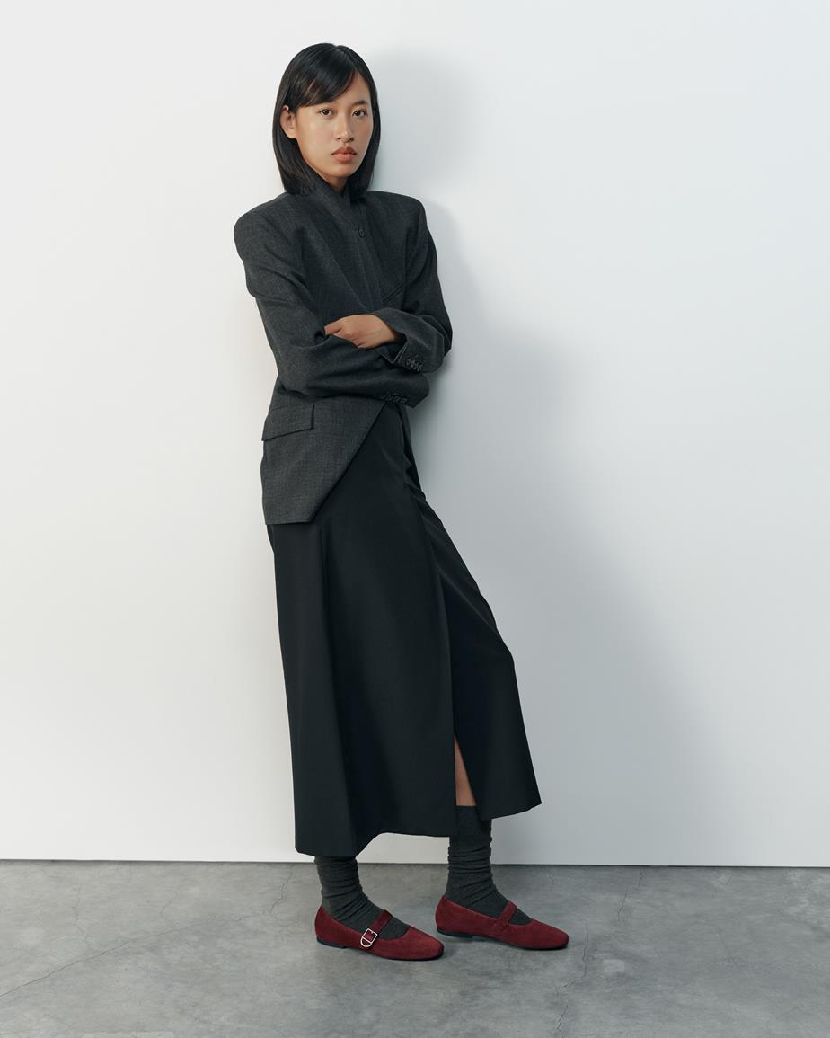 Jolin ballet flats Dark Red, Suede