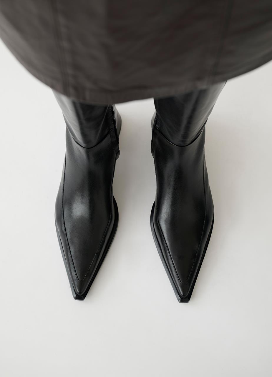 Samira tall boots Black leather