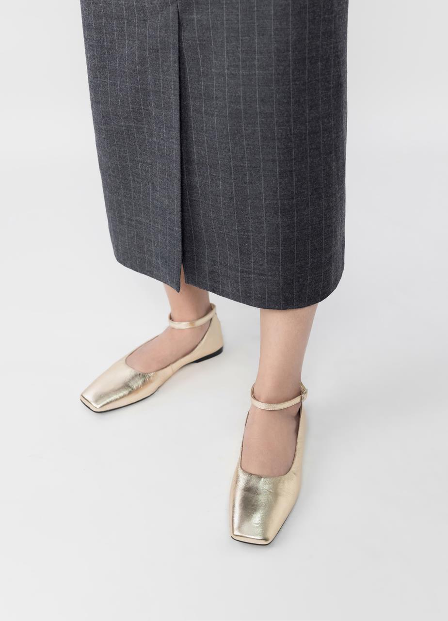 Delia scarpe Oro pelle metallizzata