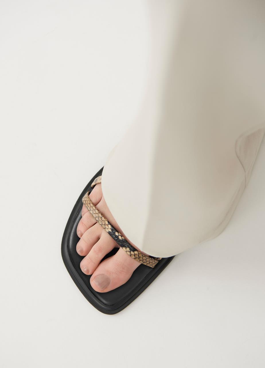 Izzy sandaler Multicolour præget læder