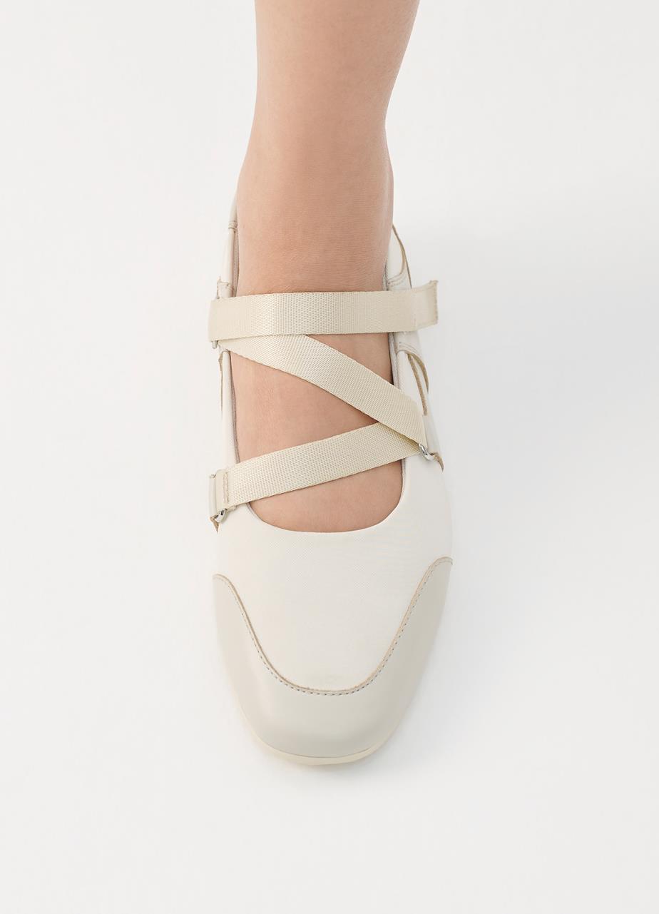 Hillary pantofi Off White piele/textil