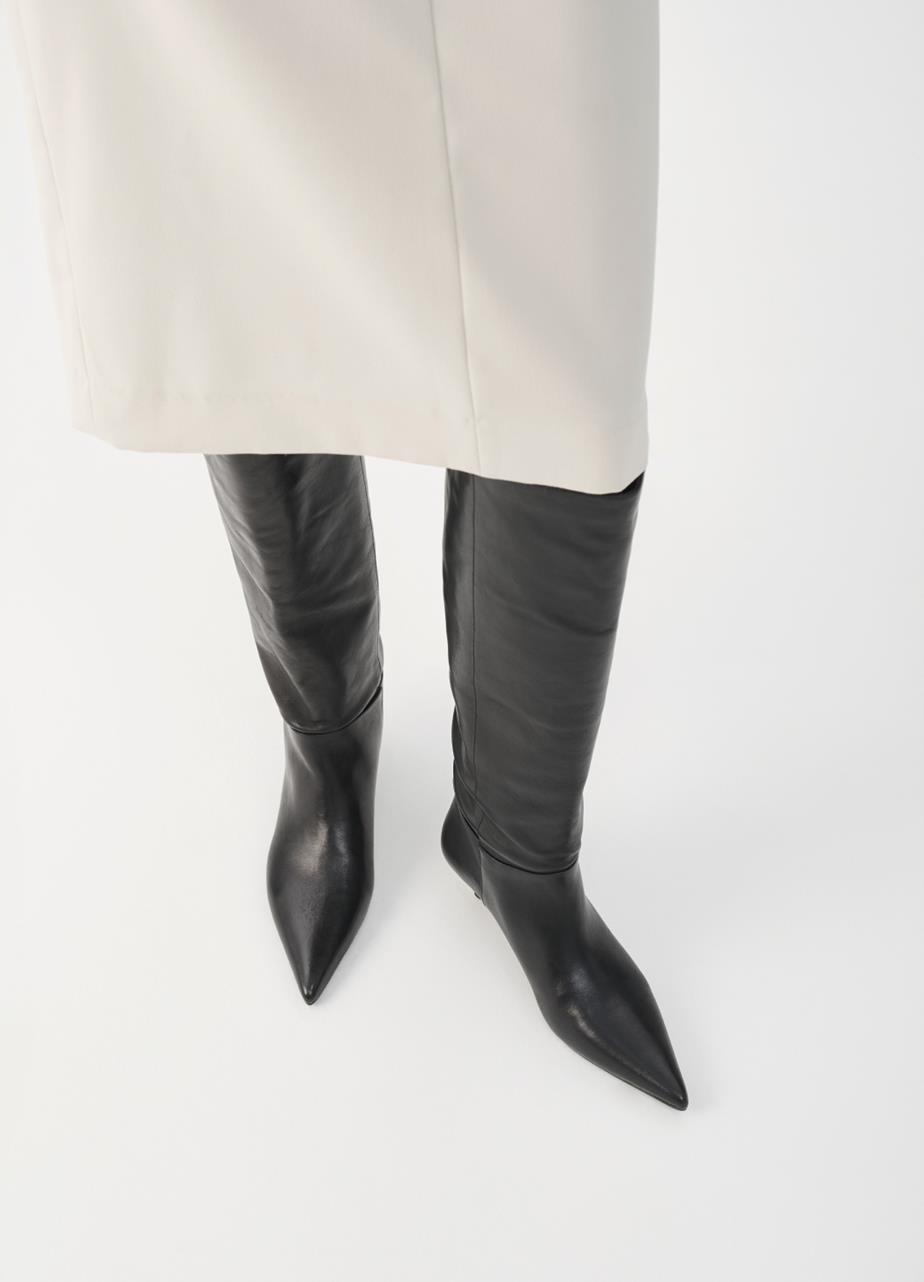 Lykke tall boots Black leather