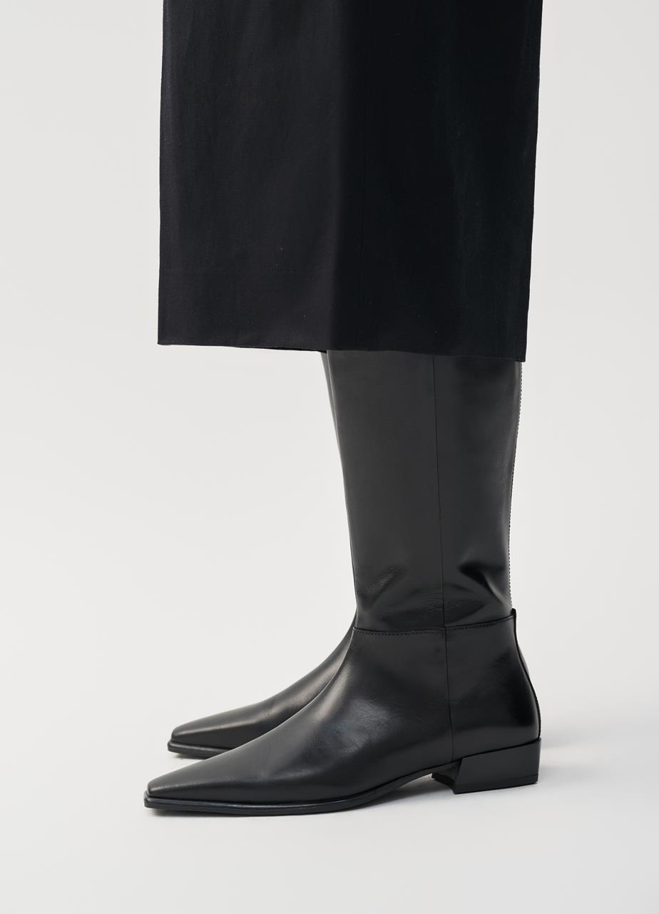 Nella tall boots Black leather