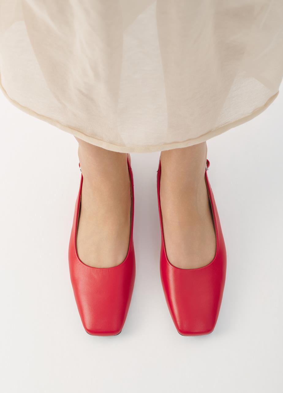 Delia shoes Red leather