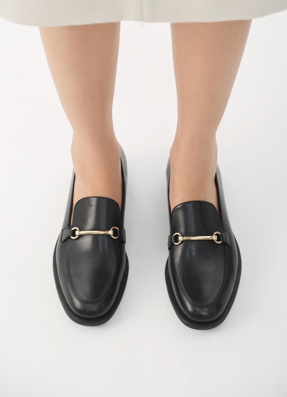 Heidi loafers Zwart leer