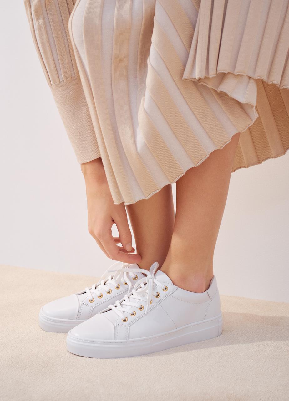 Zoe platform sneaker Weißes leder