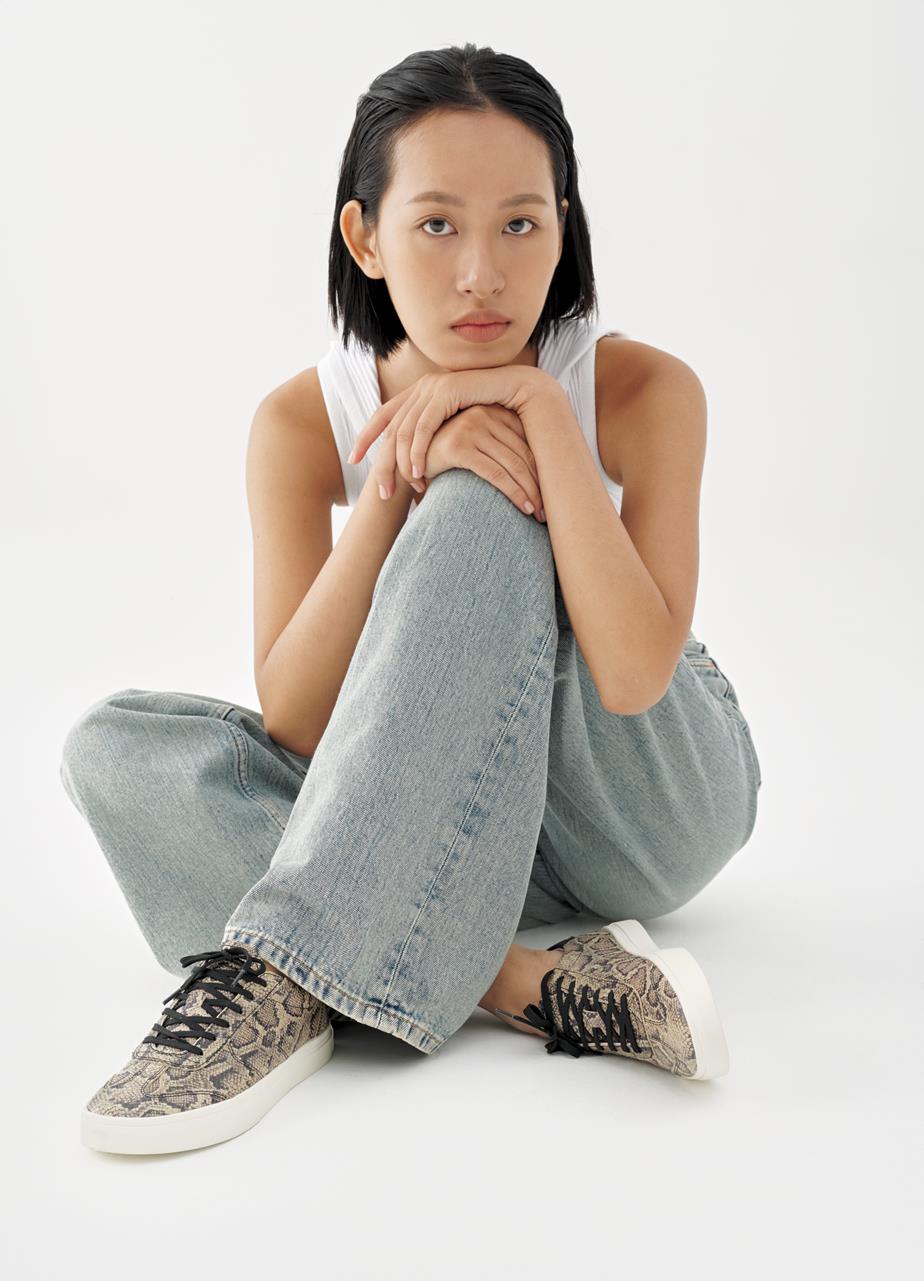 Cody sneakers  Flerfarget  preget lær