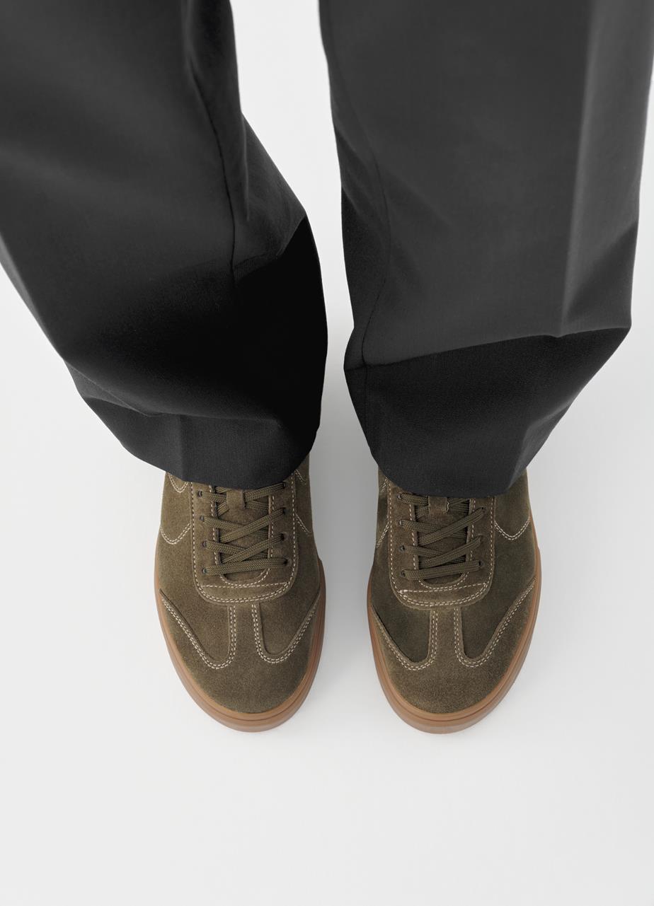 Cody sneakers Dark Green suede/comb