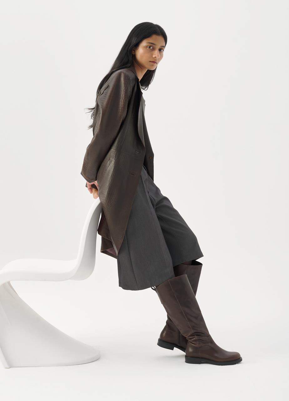 Freya tall boots Dark Brown leather