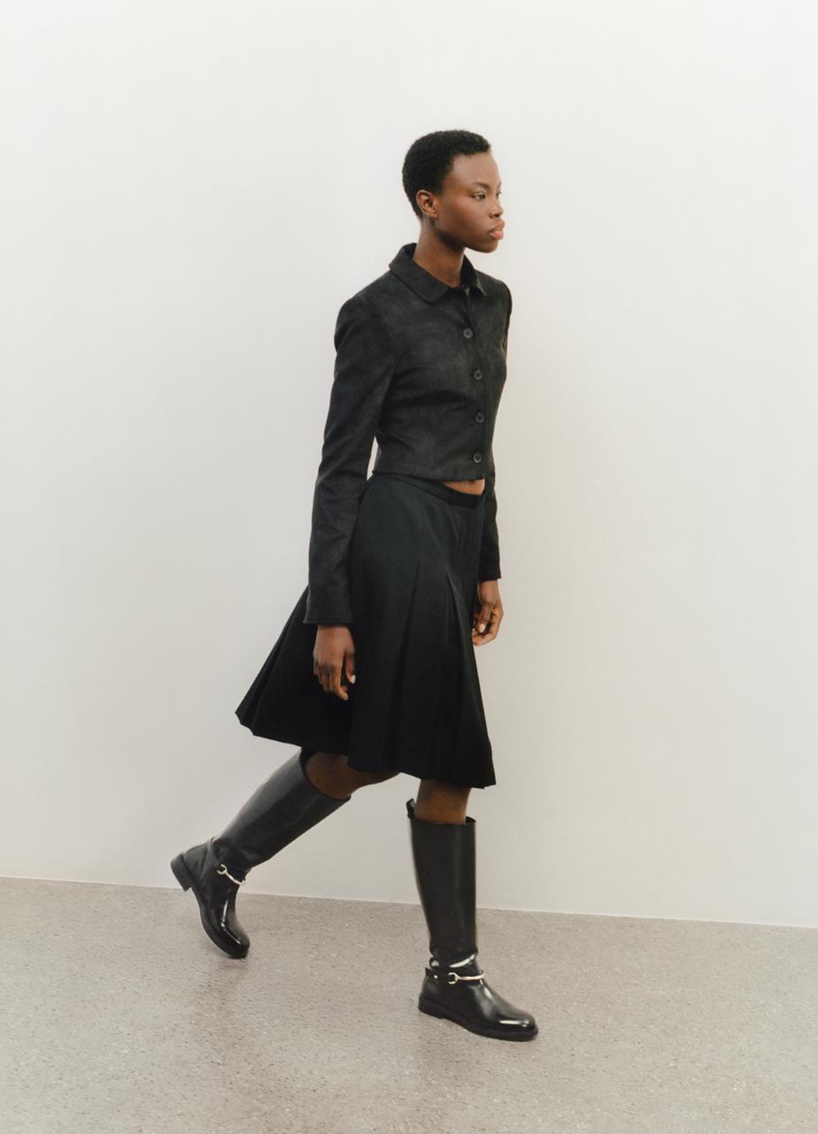 Freya bottes hautes Noir cuir glacé