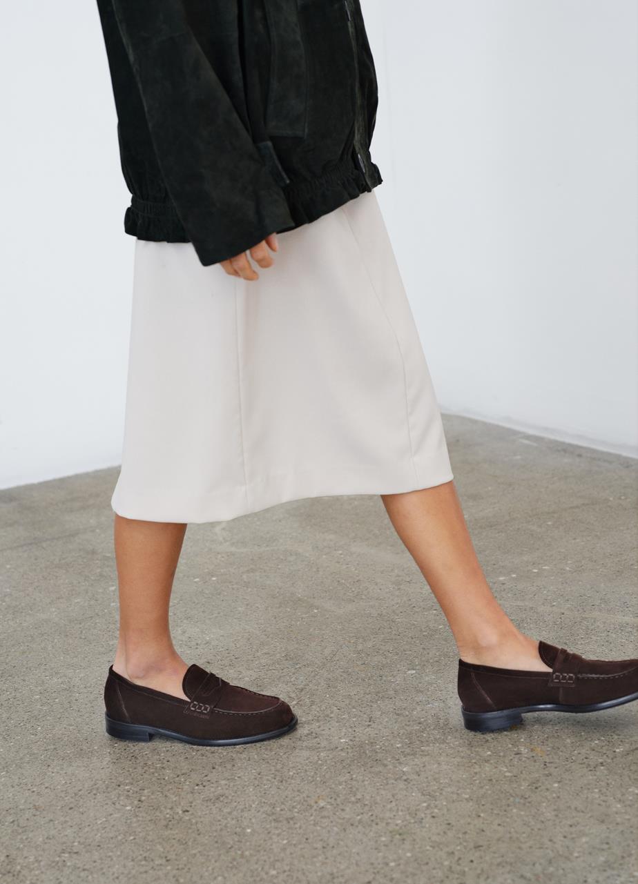 Linn loafers Dark Brown, Suede