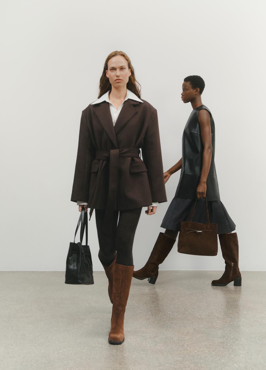 Meryl tall boots Brown suede