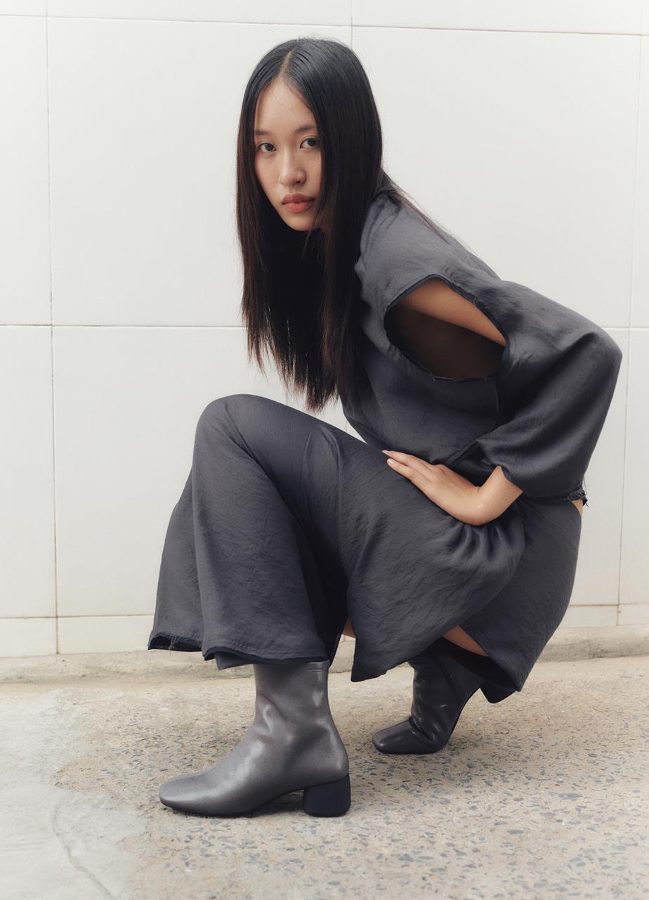 Livia stivaletti Grigio Scuro pelle