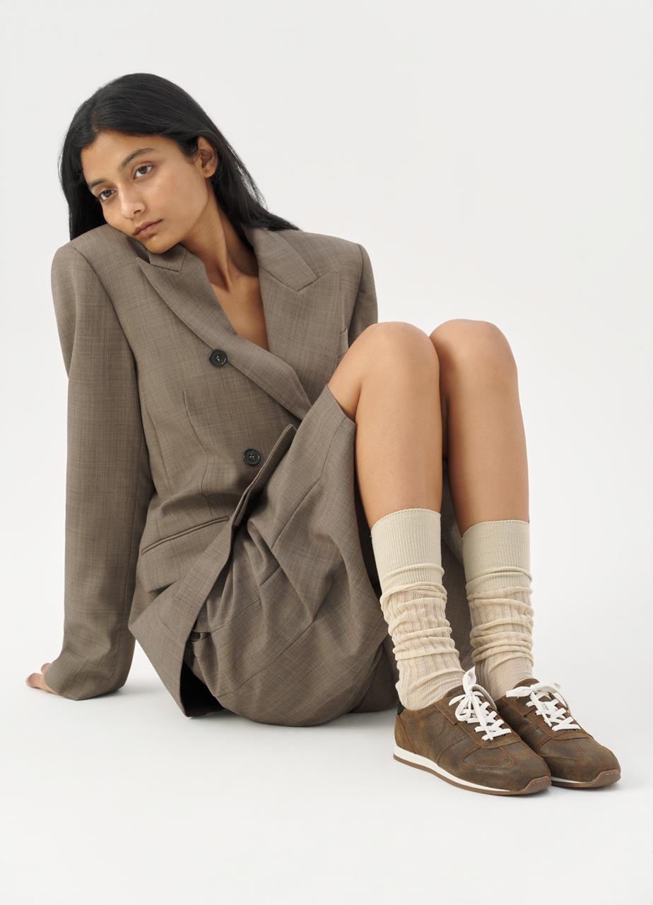 Yasmin sneakers Brown textured leather