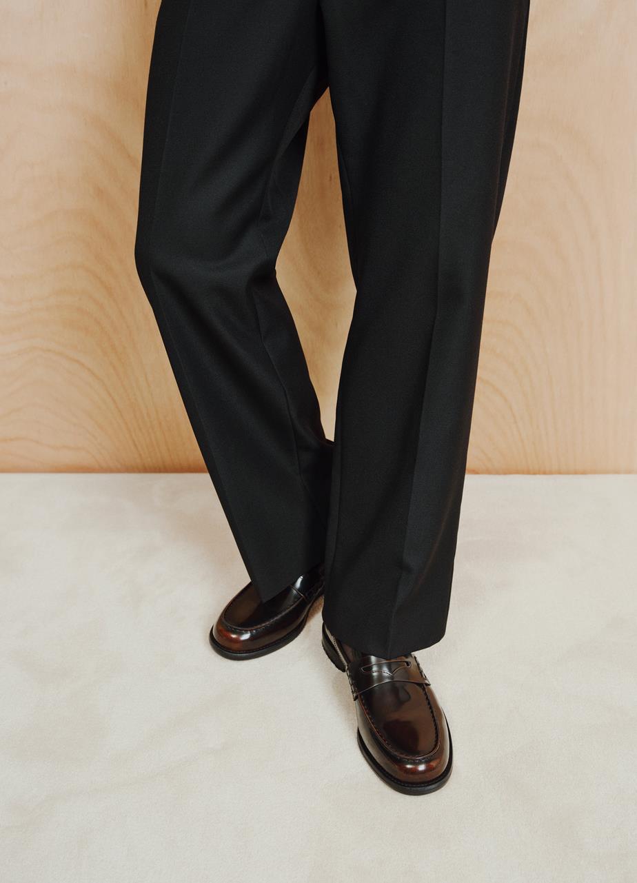 Steven loafer Dunkelrot poliertes leder