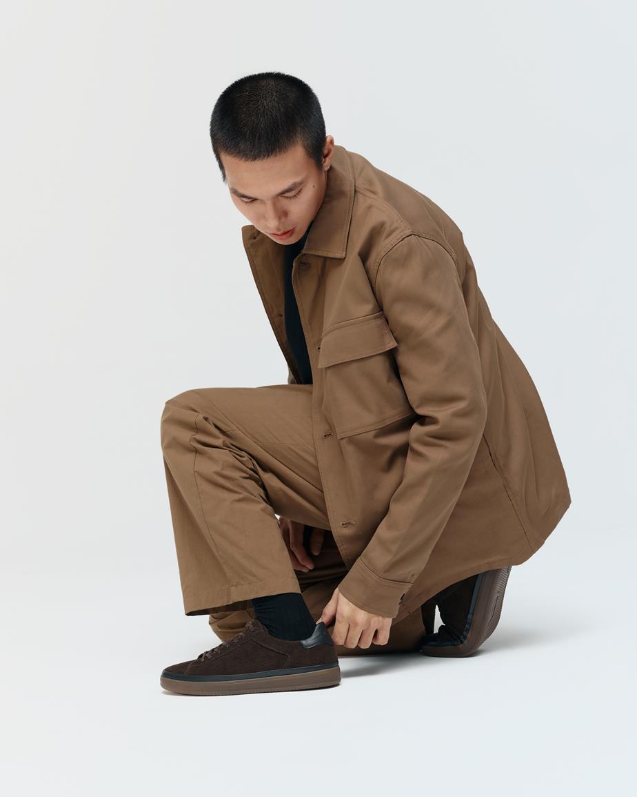 Leo sneakers Dark Brown, Suede