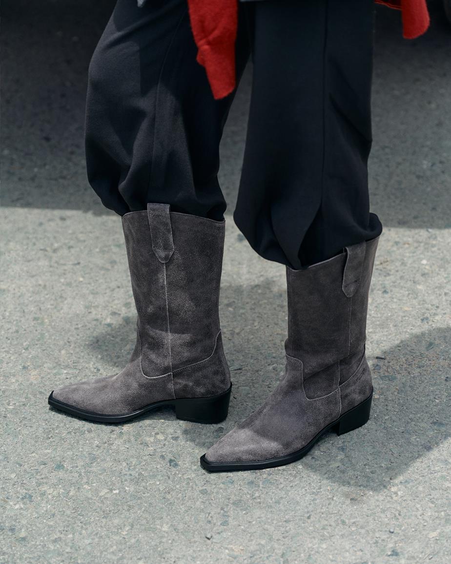 Kelsey boots Svart, Teksturert Skinn