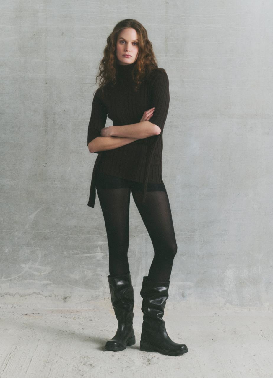 Karlie hohe stiefel Schwarzes, Leder