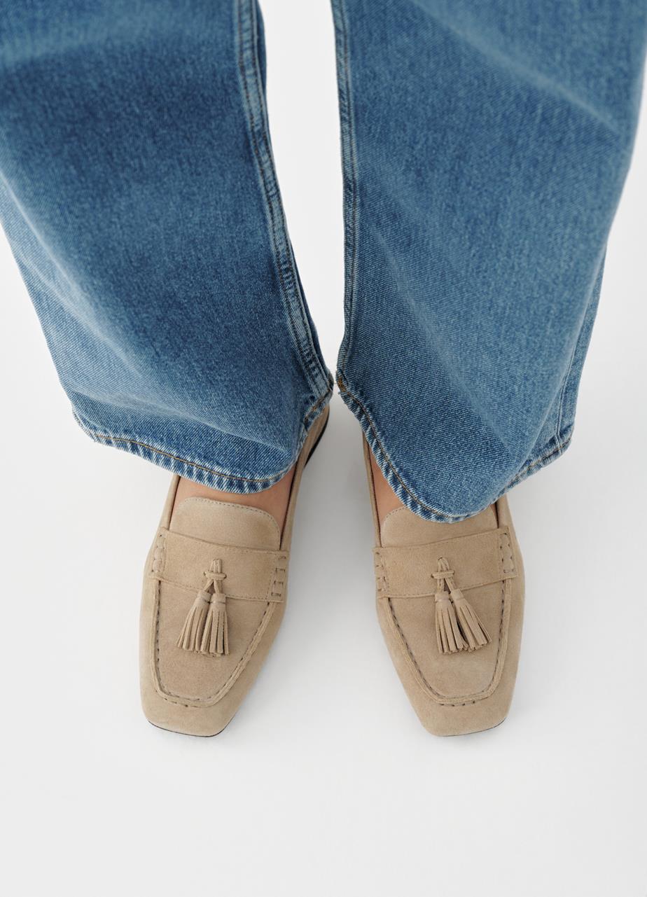 Debbi loafers Beige suede