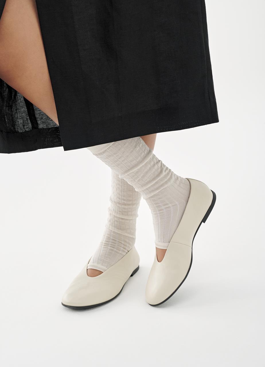 Aleya ballet flats Beige, Leather