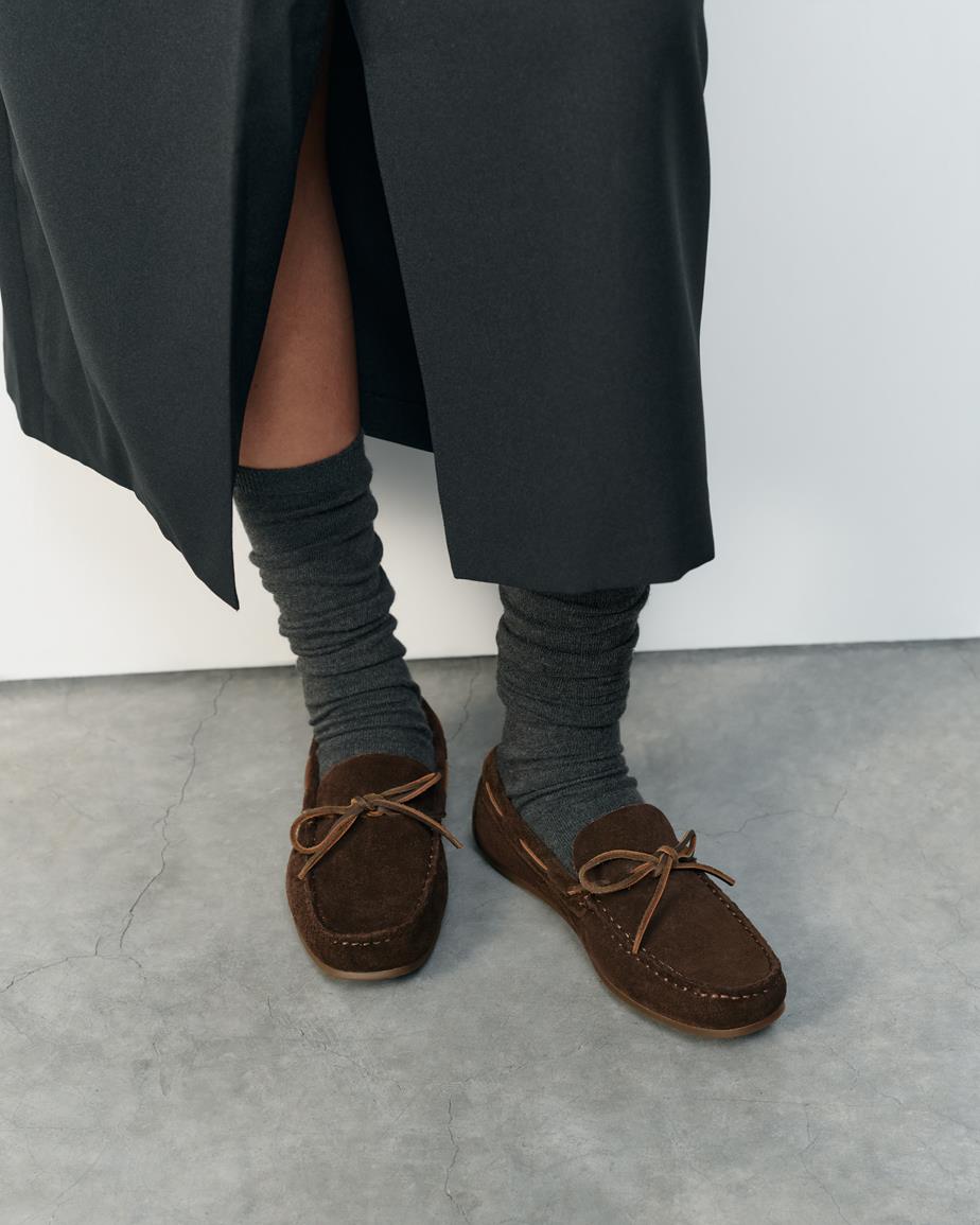 Larissa loafers Mörkbrun, Mocka