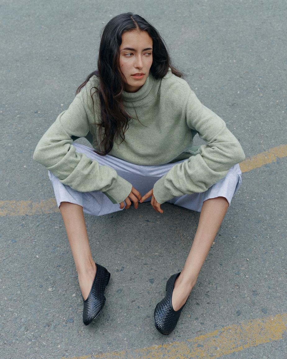 Aleya ballerina's Zwart, Gevlochten