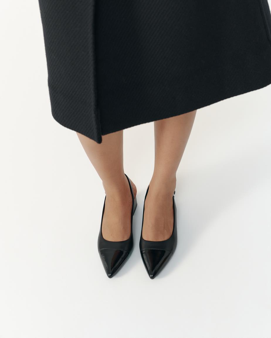 Marta pumps Black, Leather/Comb