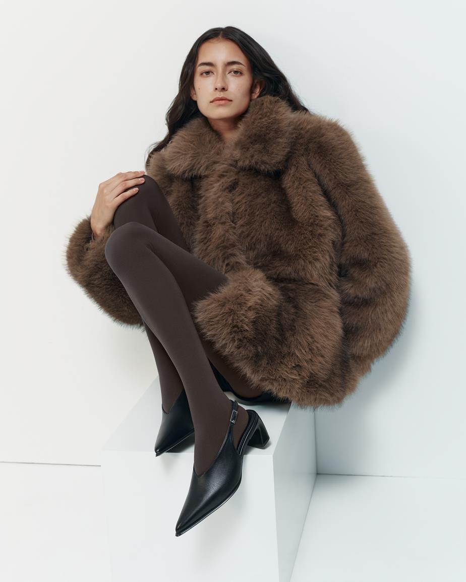 Ilona decolletè Nero, Pelle