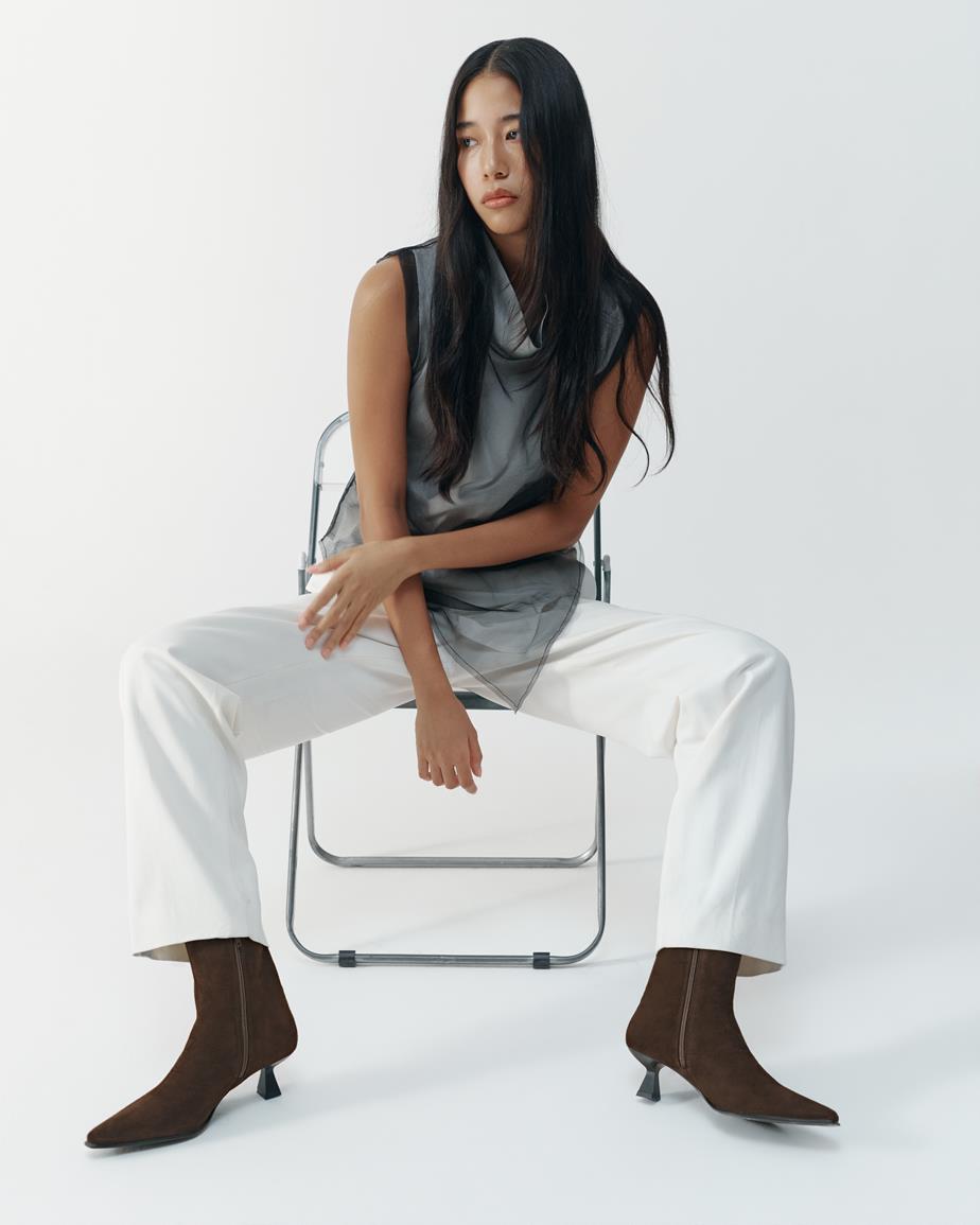 Elly bottes Marron Foncé, Daim