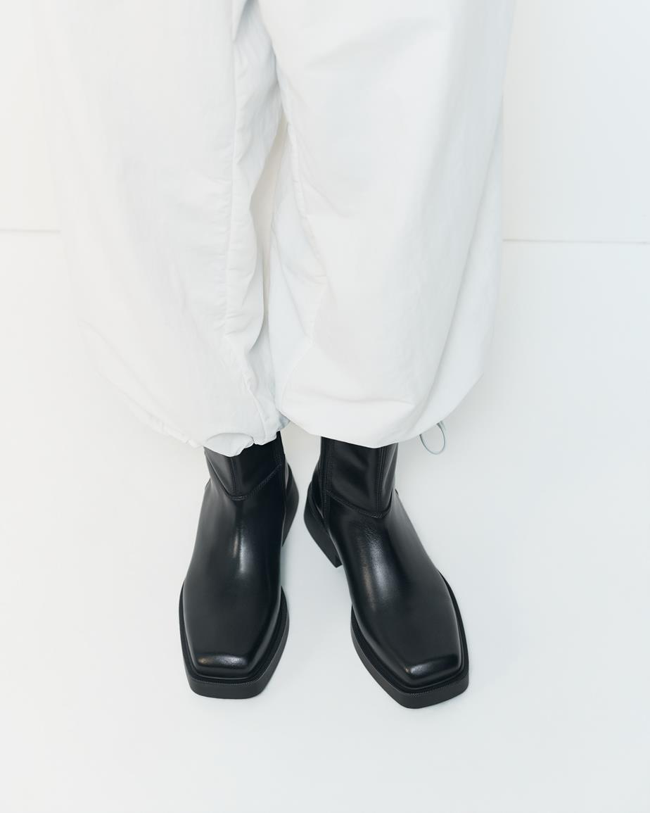 Jillian stiefel Schwarz, Leder