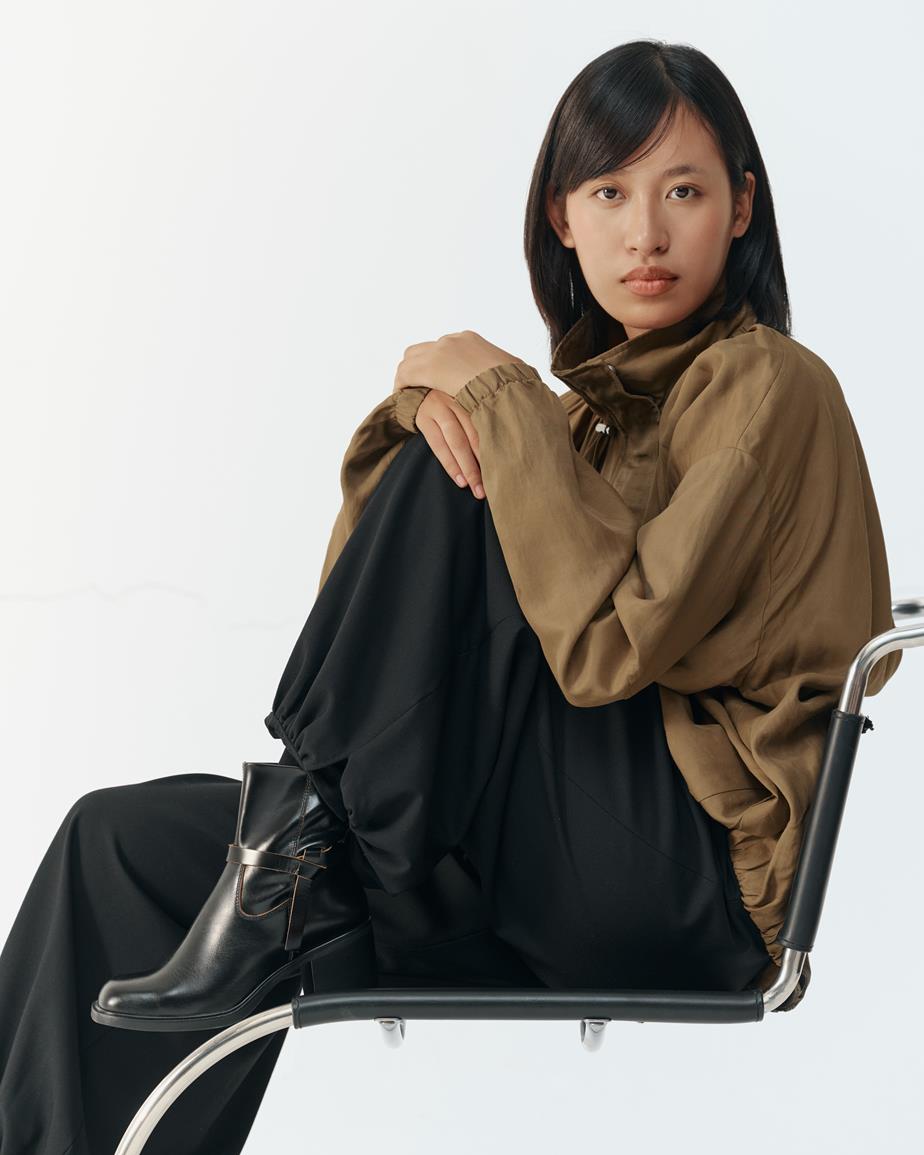 Meryl laarzen Zwart, Leer/ Contrasterende Randen