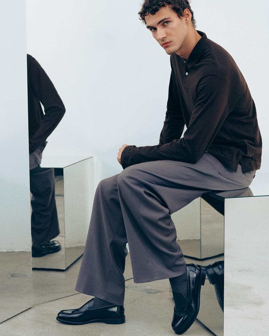 Steven loafer Schwarzes, Poliertes Leder