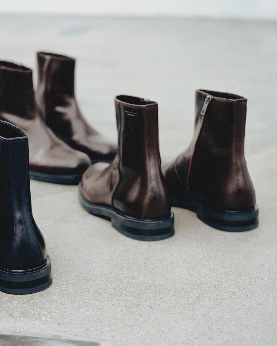 Floyd boots Dark Brown, Leather