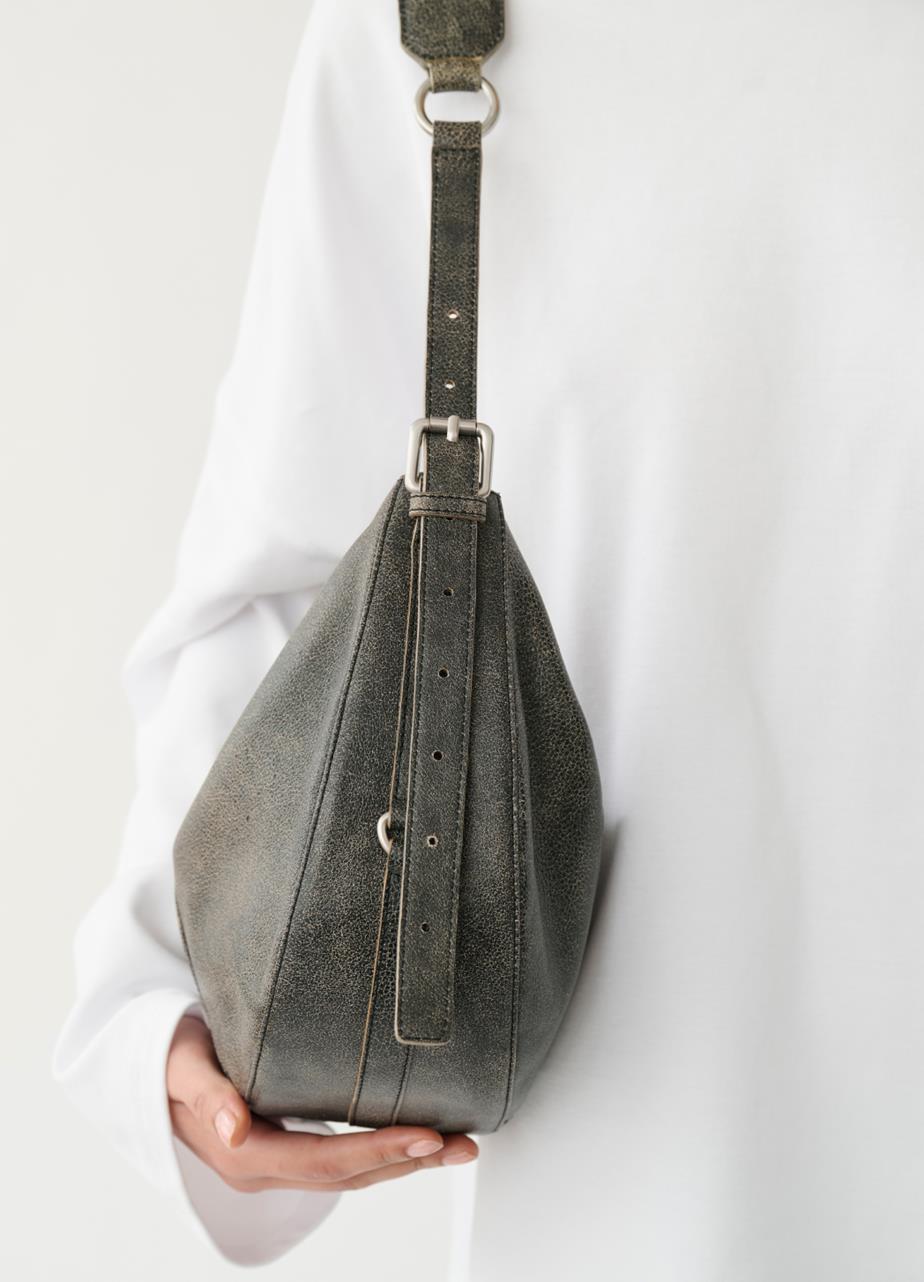 Itamı bag Dark Grey textured leather