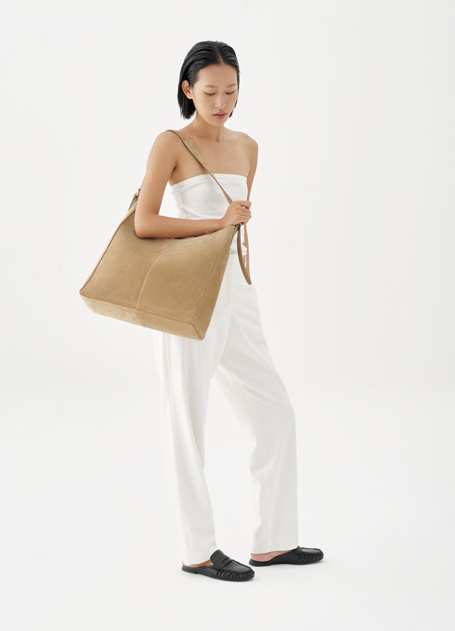 Hilo bag Beige suede