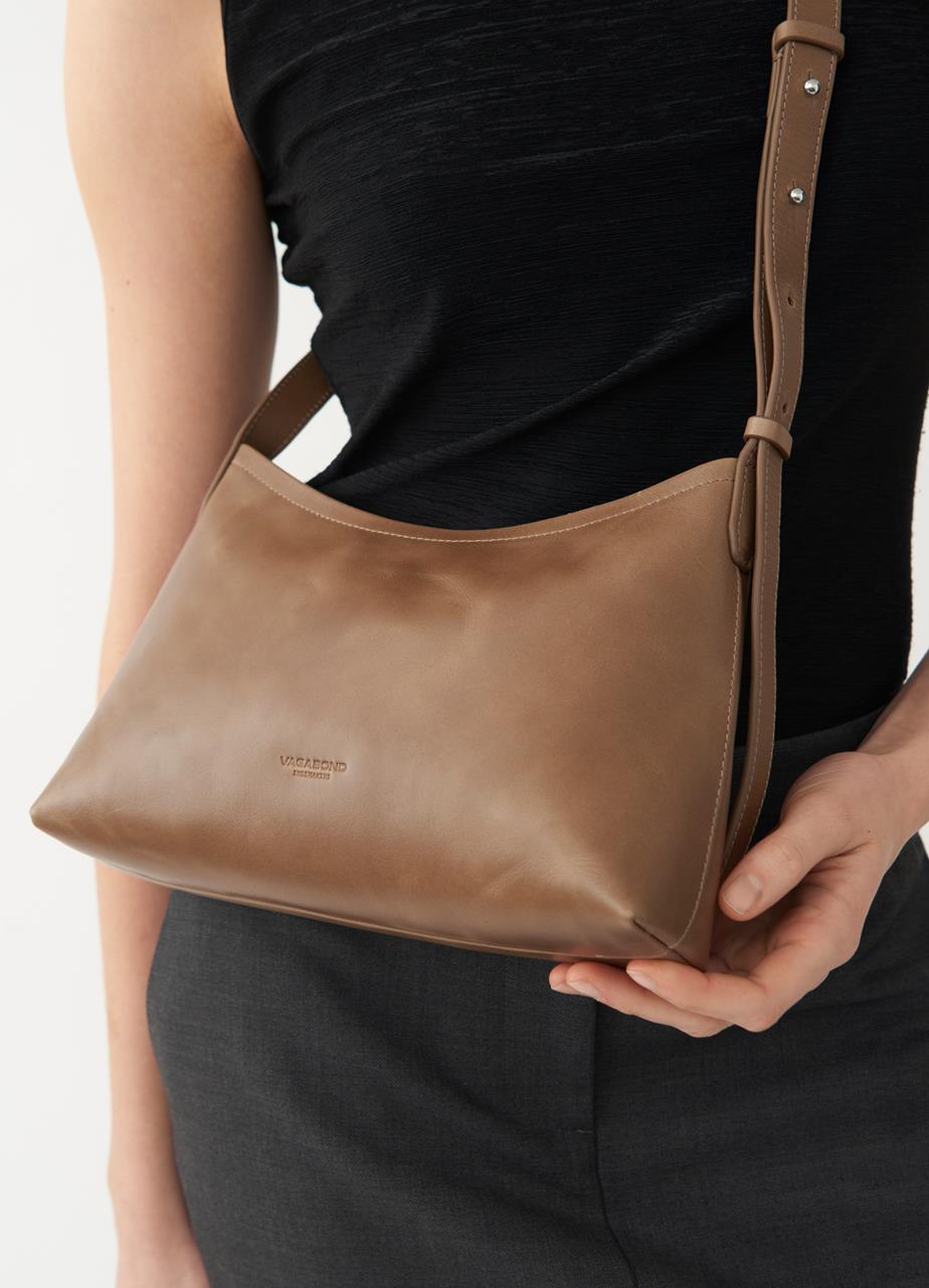 Naples bag Lıght Brown brush-off leather