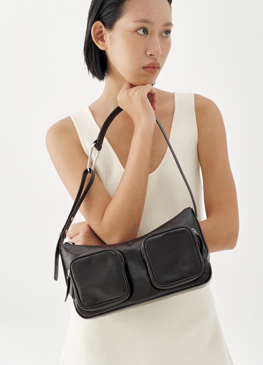 Valence taske Brun, Læder