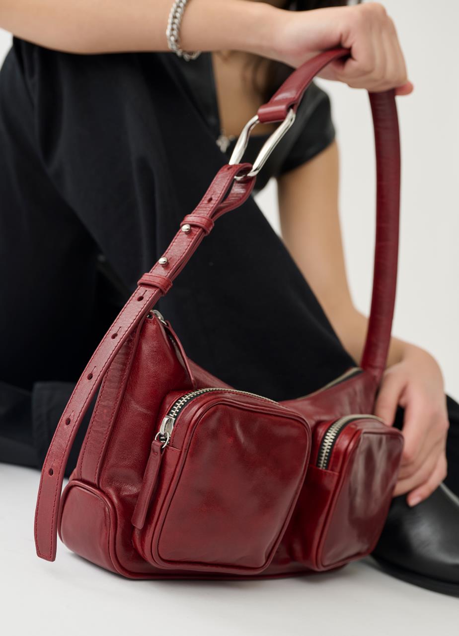 Dark red purses hotsell